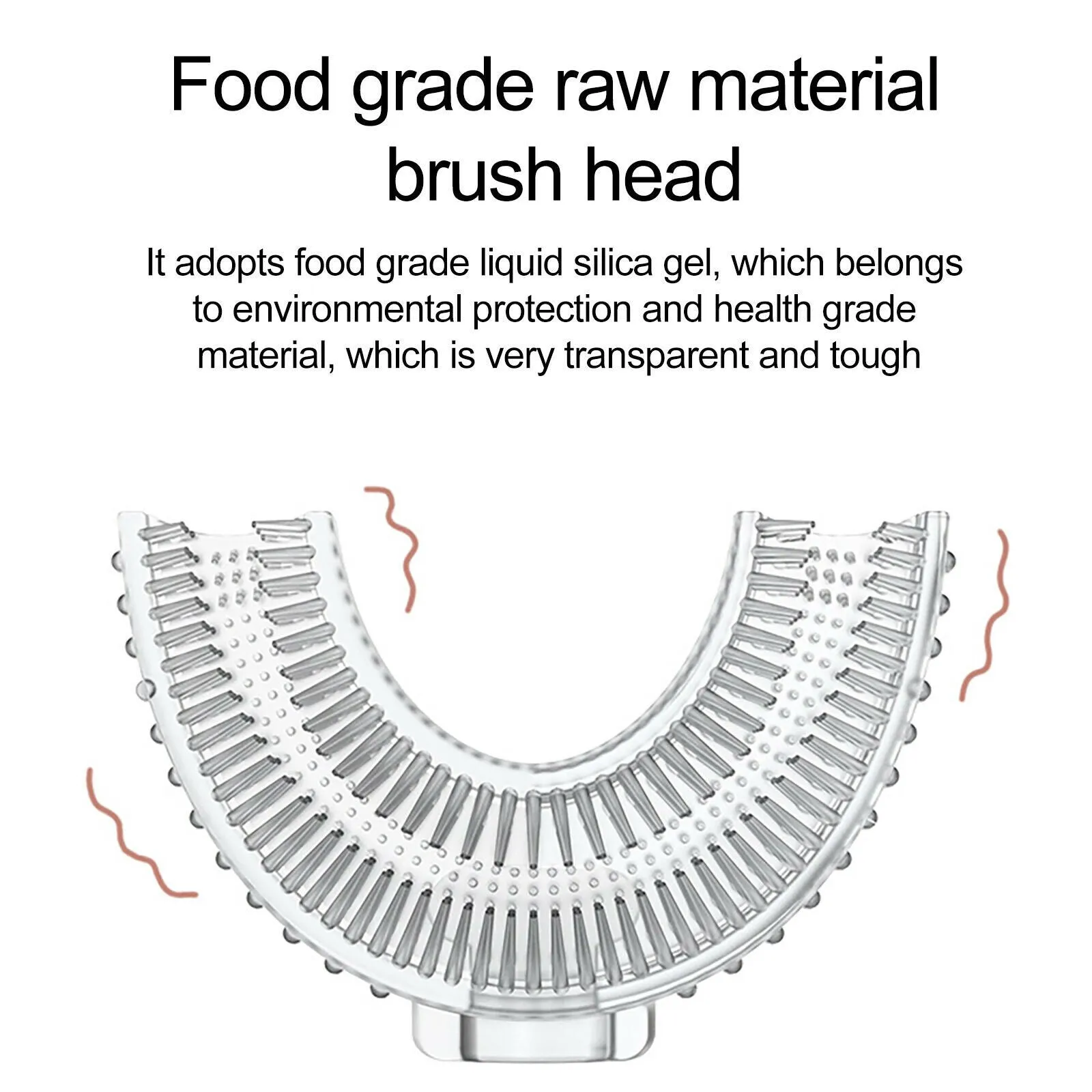 THE LITTLE LOOKERS 360° U-Shaped Baby Toothbrush with Food Grade Silicone Head | 100% BPA Free, Soft Bristles & Easy Grip for Babies & Kids (Pack of 1 )