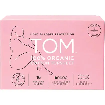TOM Organic Liners Light Bladder Protection Regular 4x16pk