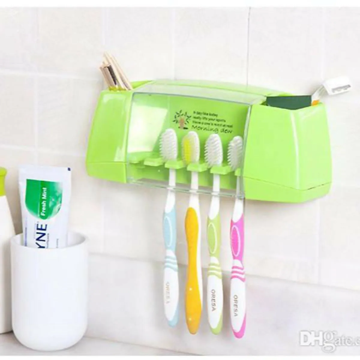 Toothbrush And Toothpaste Holder/Rack