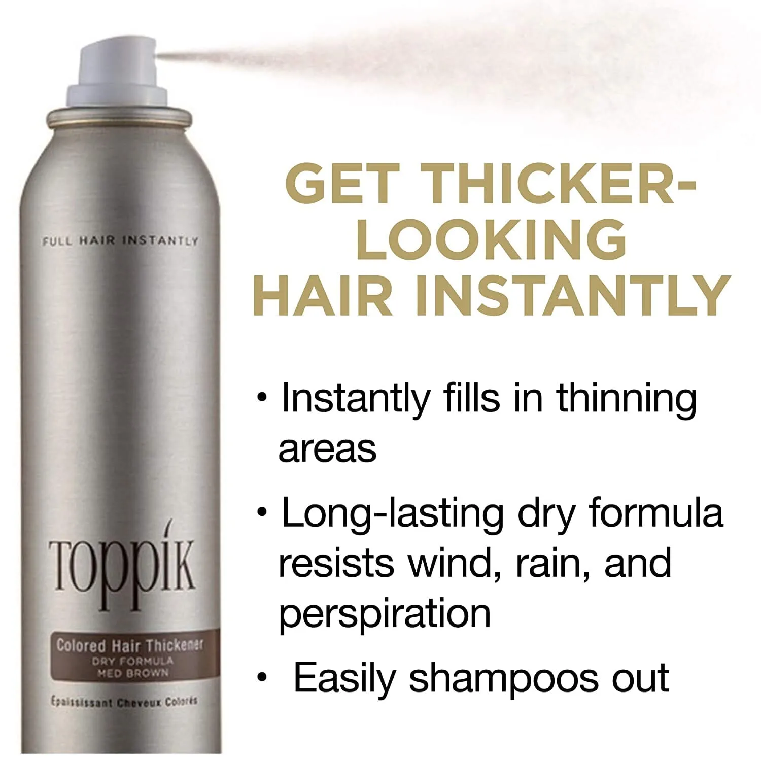 Toppik Colored Hair Thickener - MEDIUM BROWN