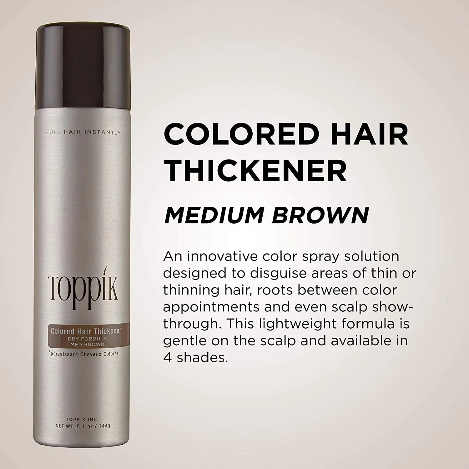 Toppik Colored Hair Thickener - MEDIUM BROWN