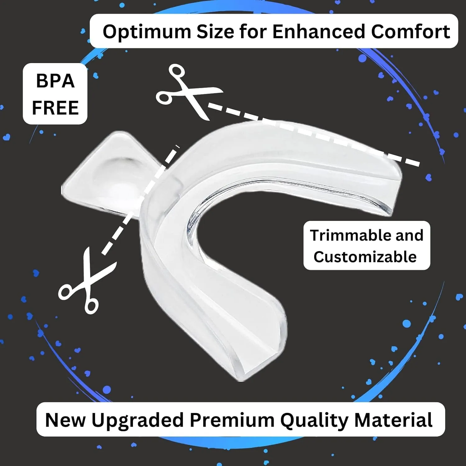 Trays Moldable 4 Dental Trays 2 Retainer Case Teeth Trays for Tooth Whitening Gel Compatible with Opalescence Teeth Whitening Gel