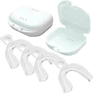 Trays Moldable 4 Dental Trays 2 Retainer Case Teeth Trays for Tooth Whitening Gel Compatible with Opalescence Teeth Whitening Gel