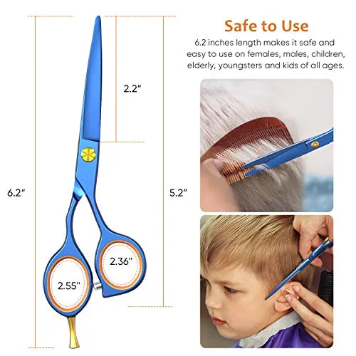 ULG Hair Cutting Scissors 5 inches Blue