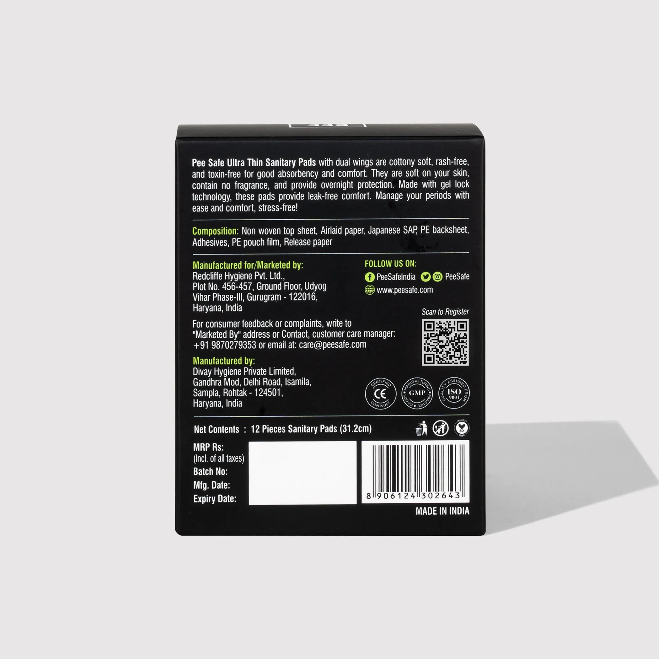 Ultra Thin Sanitary Pads - XXL (12 Pads)