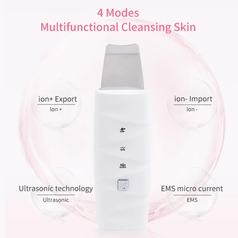 Ultrasonic Facial Skin Scrubber Acne Blackhead Remover Skin Care