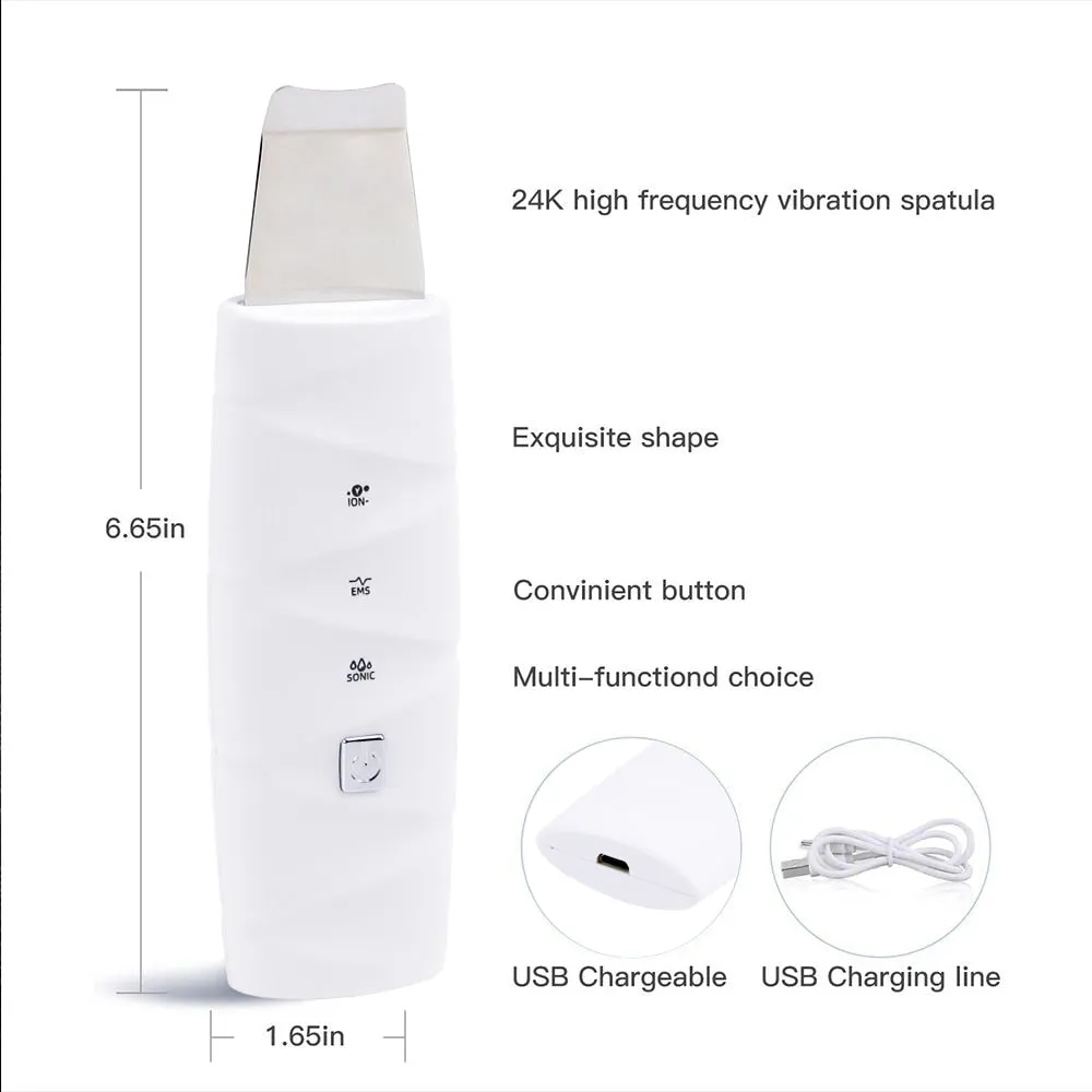 Ultrasonic Facial Skin Scrubber Acne Blackhead Remover Skin Care