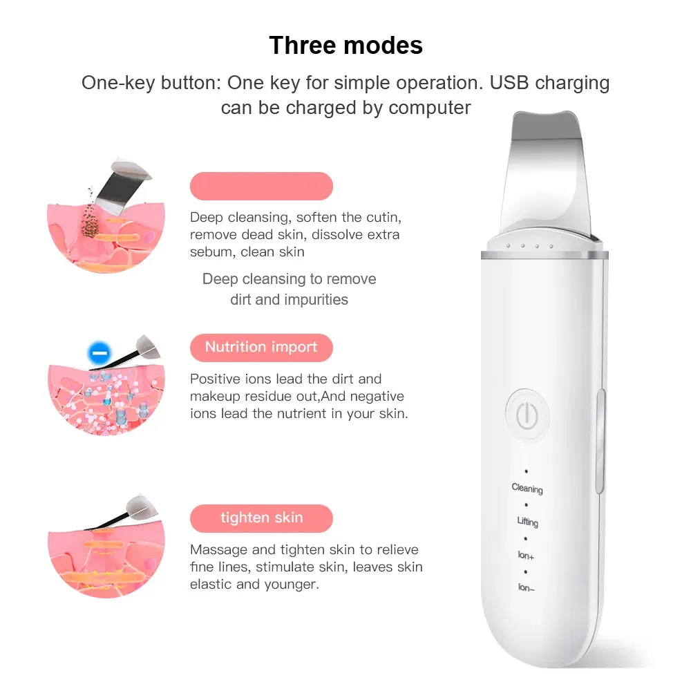 Ultrasonic Skin Scrubber - Blackhead Remover Spatula