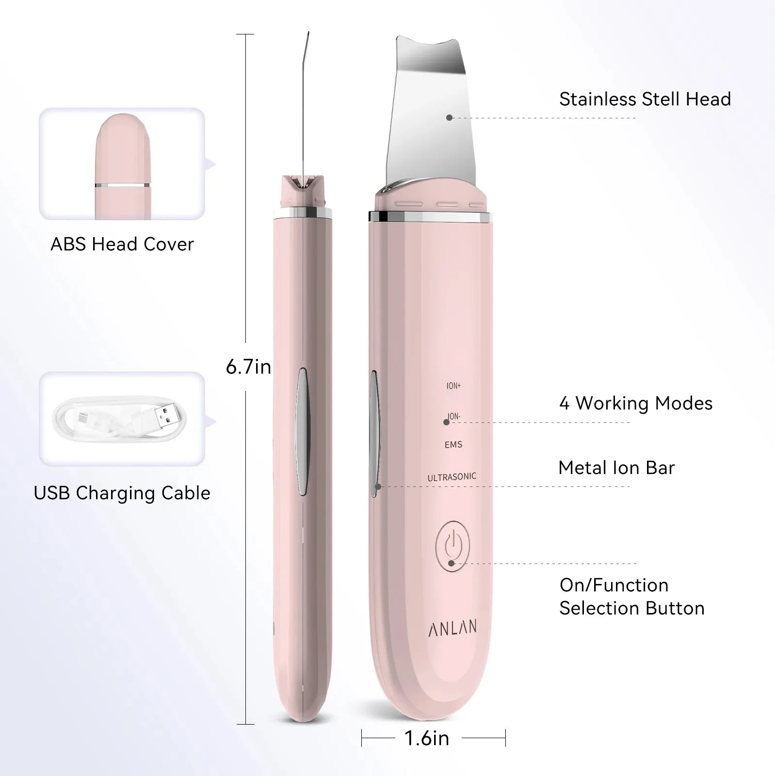 Ultrasonic Skin Scrubber - Deep Cleansing Facial Care Machine