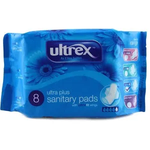 Ultrex Sanitary Pads Ultra Plus x8