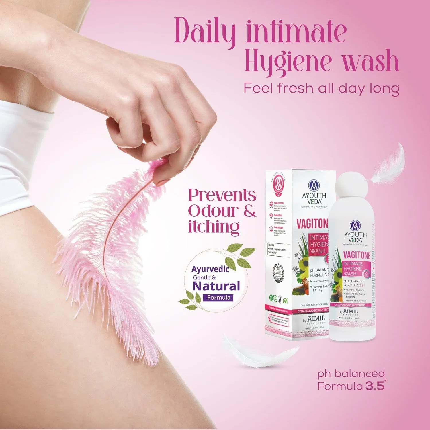 Vagitone Intimate Hygiene Wash for Your Everyday True Comfort Net qty.- 180 ml