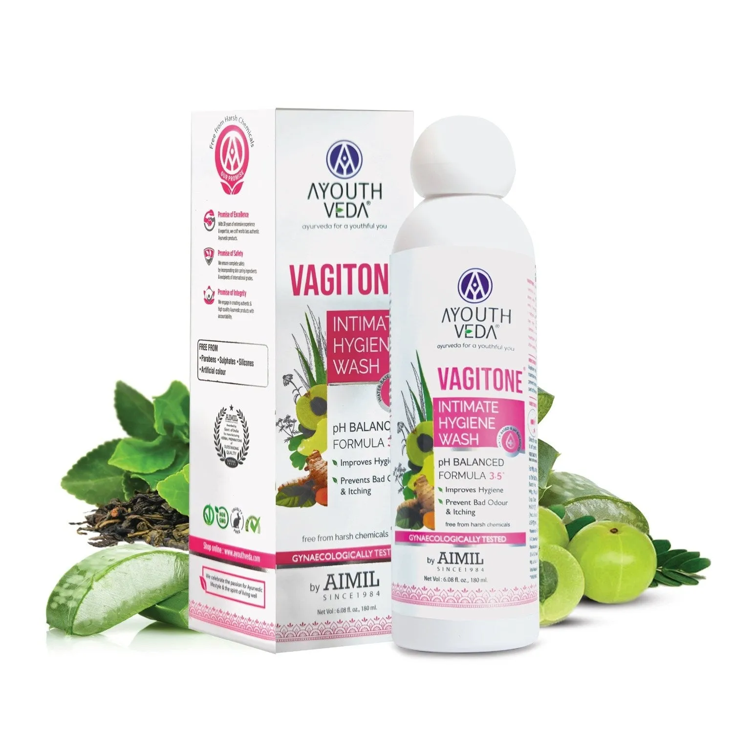Vagitone Intimate Hygiene Wash for Your Everyday True Comfort Net qty.- 180 ml