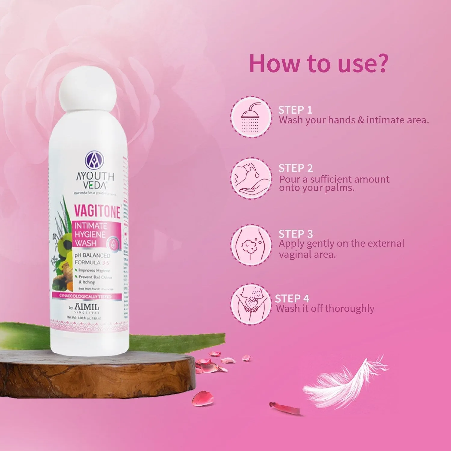 Vagitone Intimate Hygiene Wash for Your Everyday True Comfort Net qty.- 180 ml