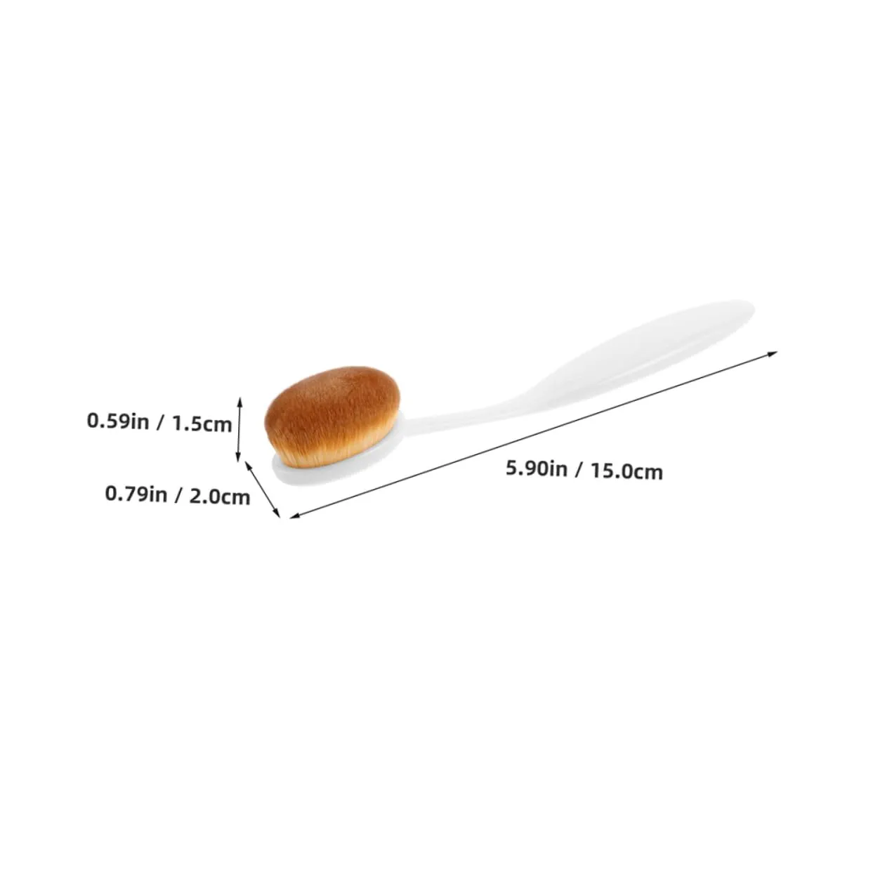 Vaguelly 2pcs Flat Top Foundation Brush Set Ergonomic Makeup Tool for Seamless Application of Foundation Loose Powder for Buffing and Blending Non-absorbent Bristles
