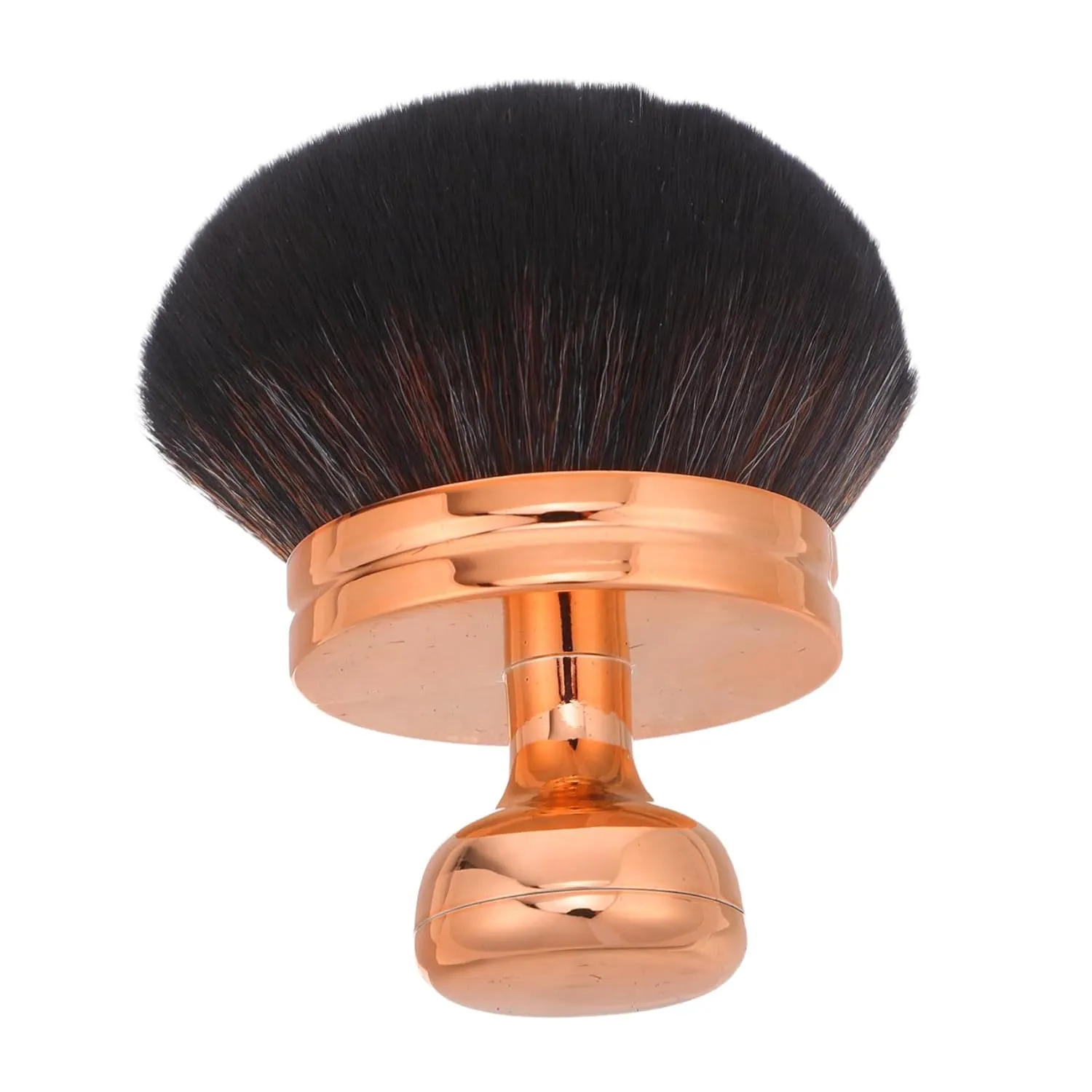 VALICLUD Travel Powder Makeup Brush: Mushroom Design Face Body Application Brush for Loose Powder Blush Highlighter Body Makeup Golden