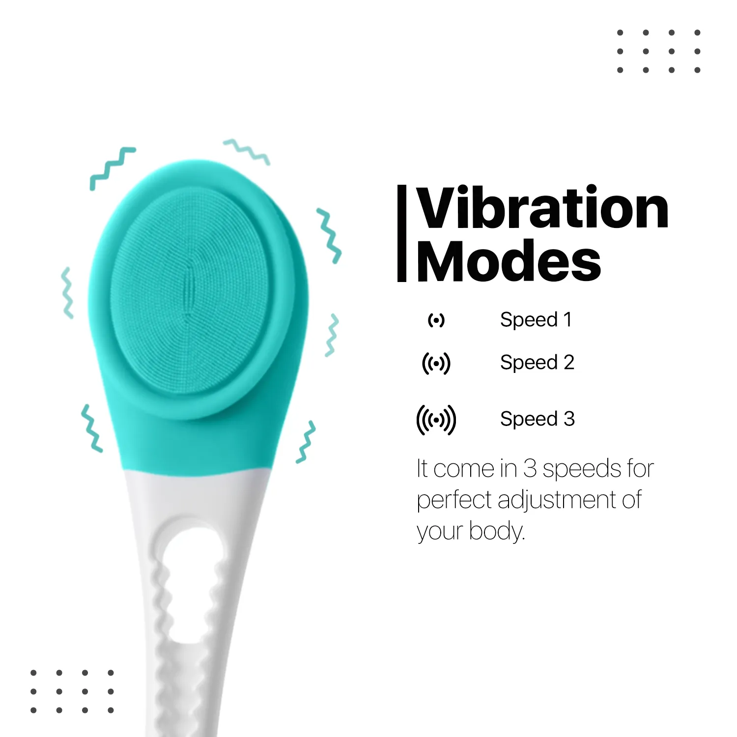 Vandelay Silk Series – Silicon Electronic Double Sided Vibrating back Shower Brush ( Pink / Green )