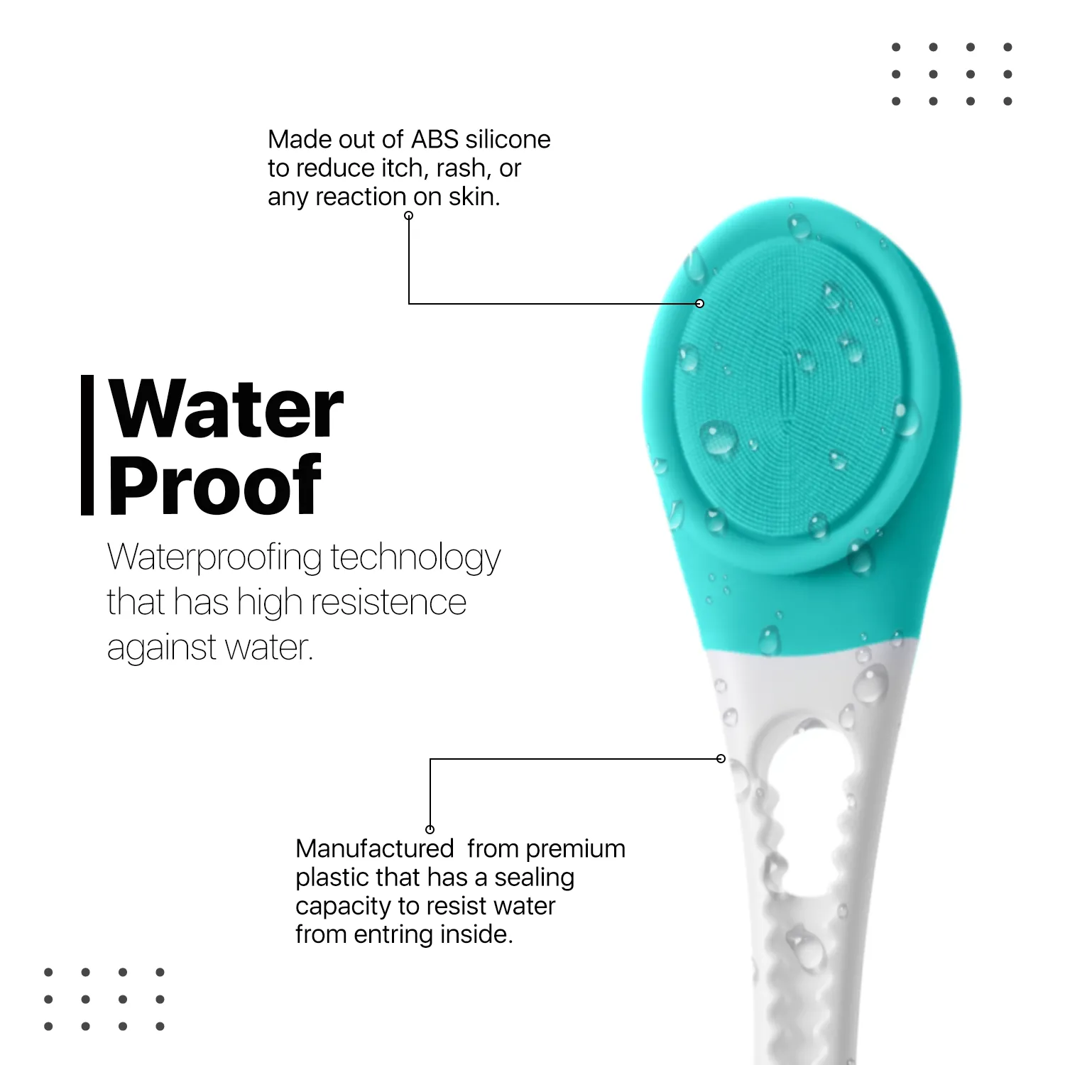 Vandelay Silk Series – Silicon Electronic Double Sided Vibrating back Shower Brush ( Pink / Green )