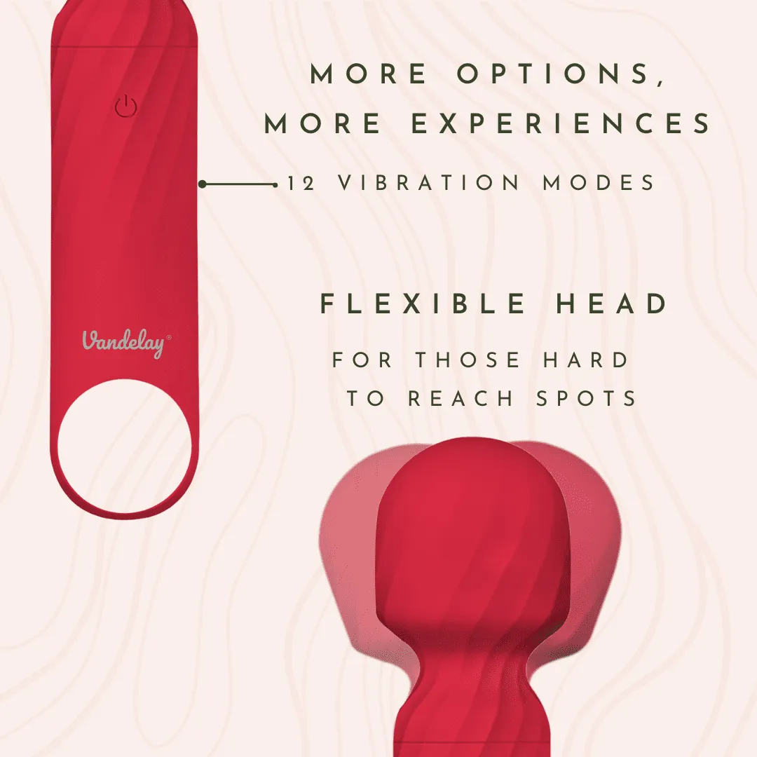 Vandelay® (UK) Mini Mate Body Massager Red (Ring Edition)