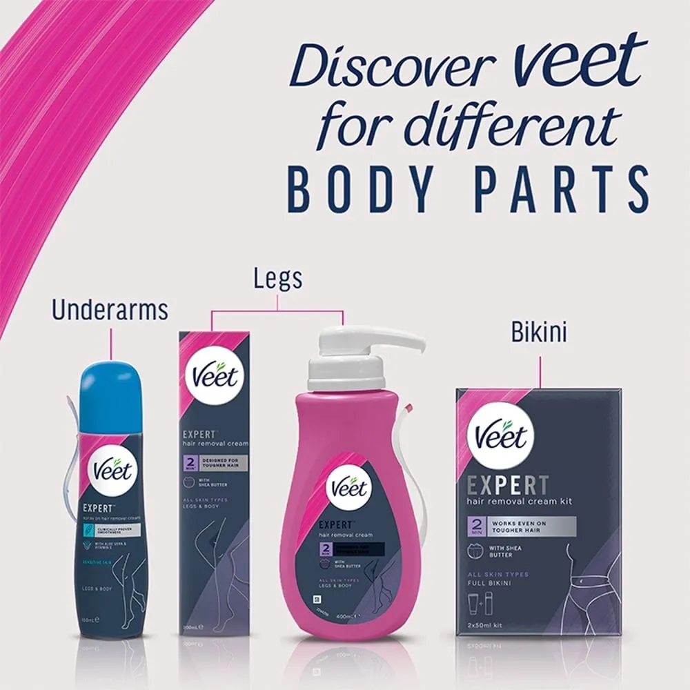 Veet Expert Spray On Hair Removal Cream For Sensitive Skin 150ml