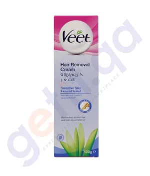 VEET HAIR REMOVAL CREAM SENSITIVE SKIN ALOE VERA AND VITAMIN E 100GM