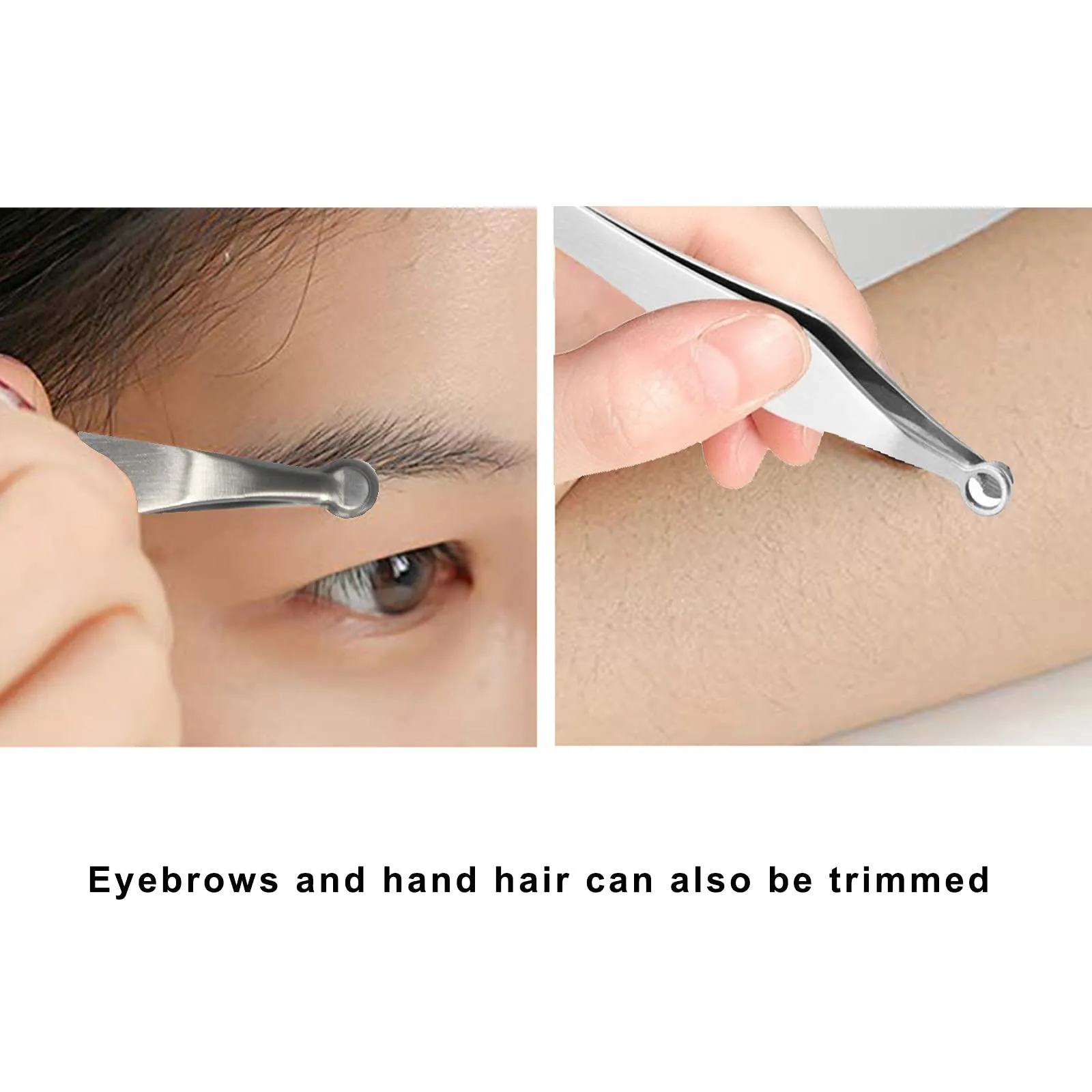 VersaGroom Tweezers | Universal Nose & Ear Hair Trimmers | Stainless Steel Nasal Clippers