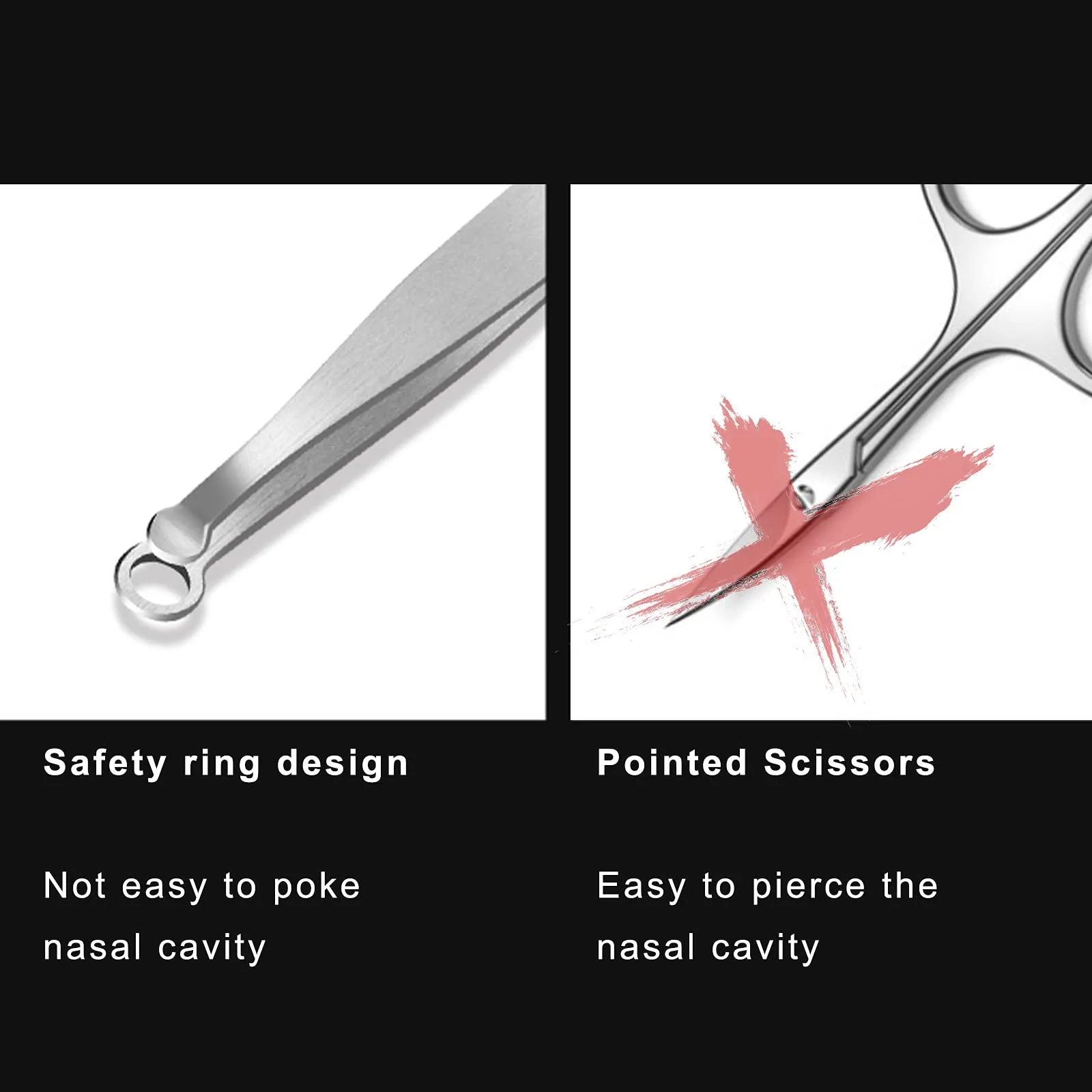 VersaGroom Tweezers | Universal Nose & Ear Hair Trimmers | Stainless Steel Nasal Clippers