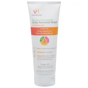 Vh-Essentials pH-Balanced Feminine Wash: Tea Tree Oil & Prebiotics for Odor Control & Hygiene