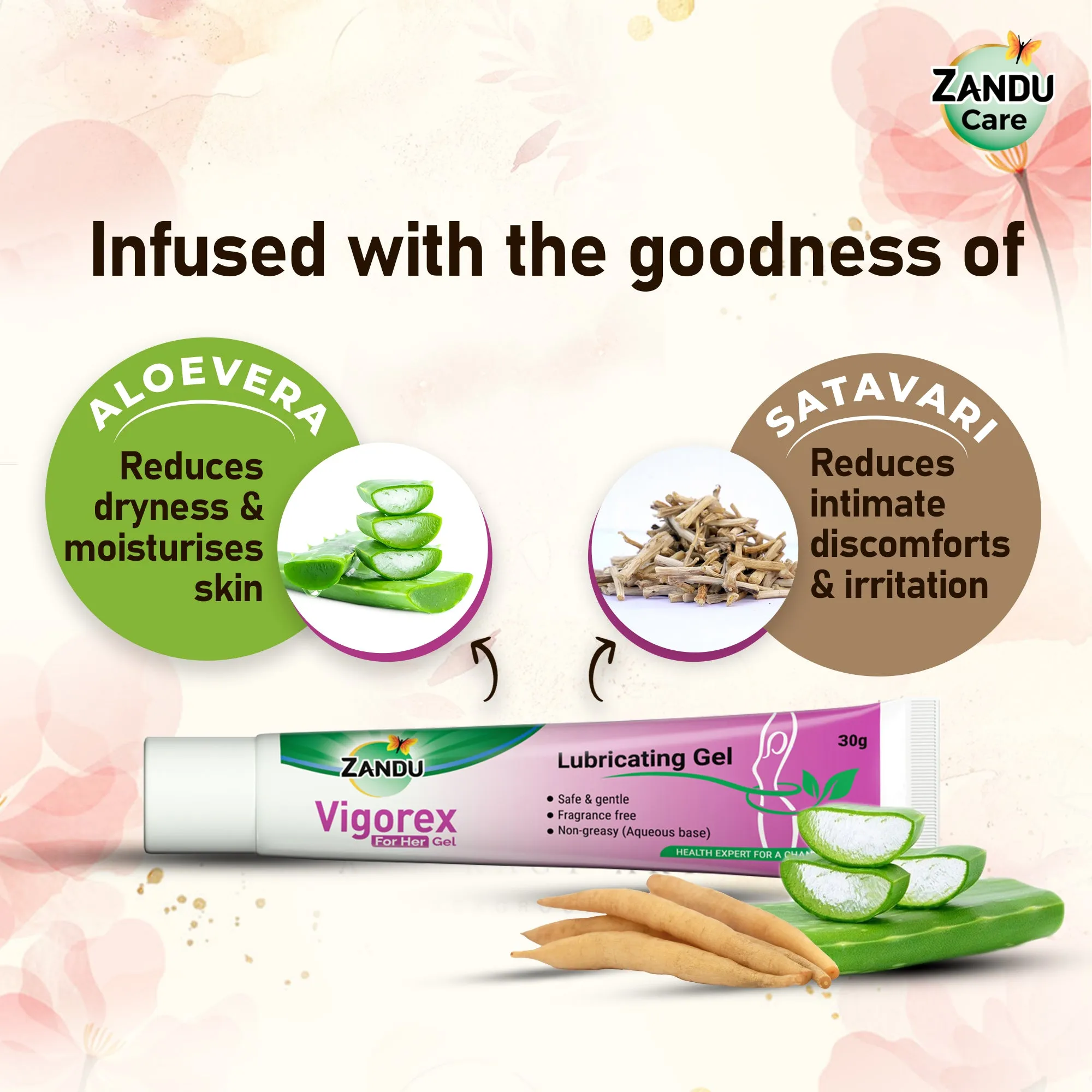Vigorex For Her Gel with Aloevera & Satavari | Lubricant Gel for Female (30g)