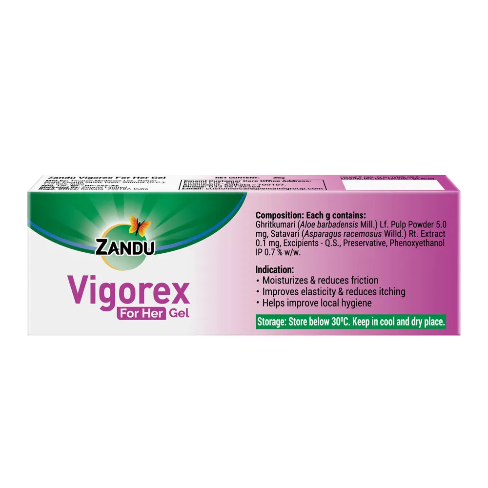 Vigorex For Her Gel with Aloevera & Satavari | Lubricant Gel for Female (30g)