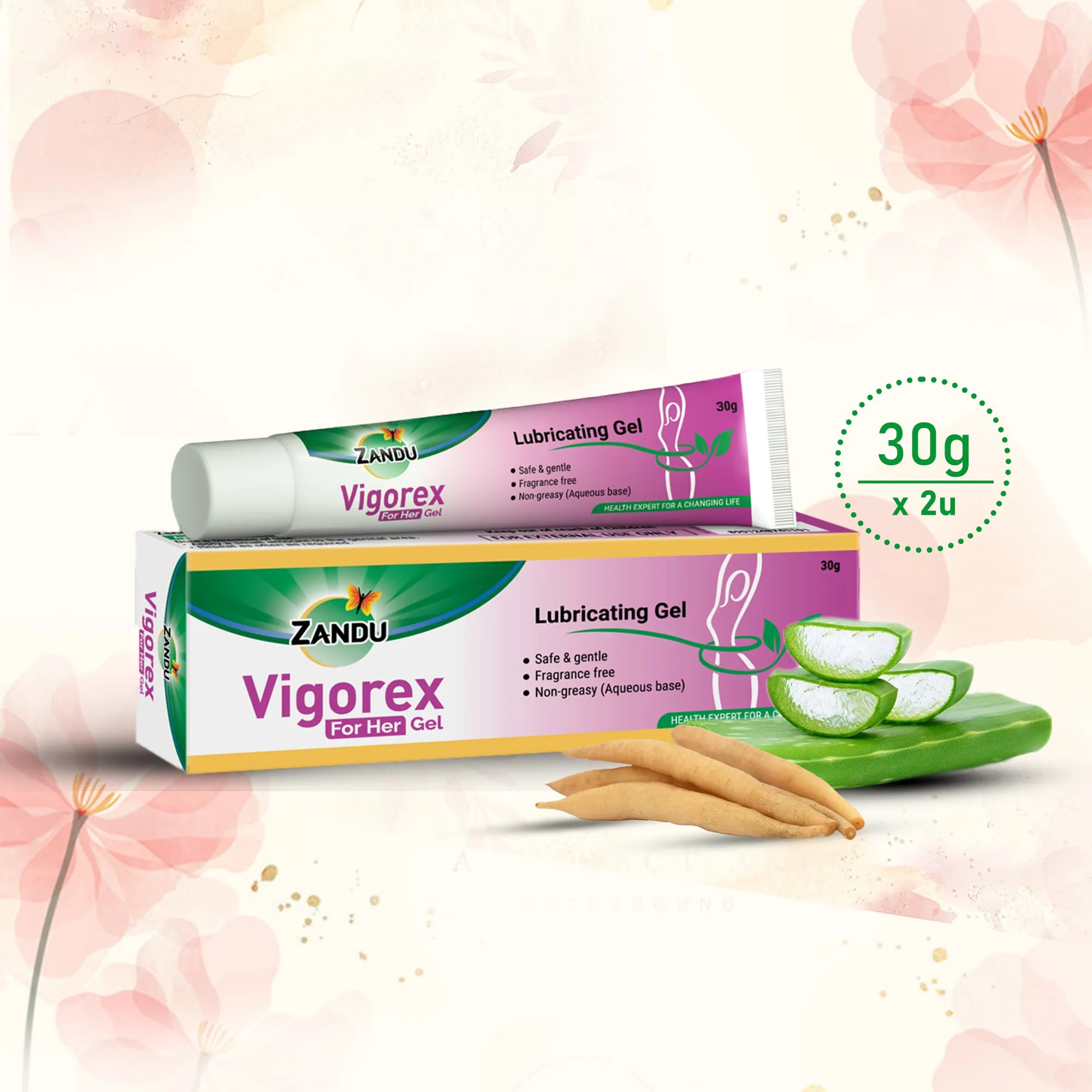 Vigorex For Her Gel with Aloevera & Satavari | Lubricant Gel for Female (30g)