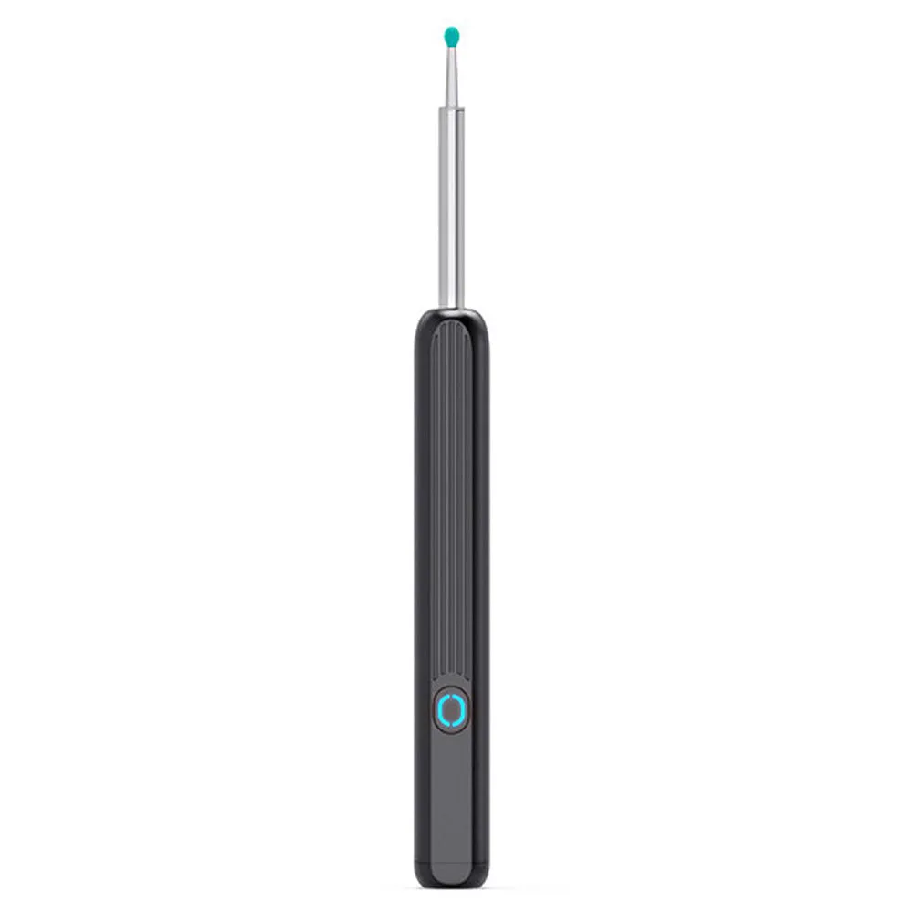 Visual Wax Removal Tool Kit with 3.3mm Camera HD Ear Scope Otoscope with Light Black