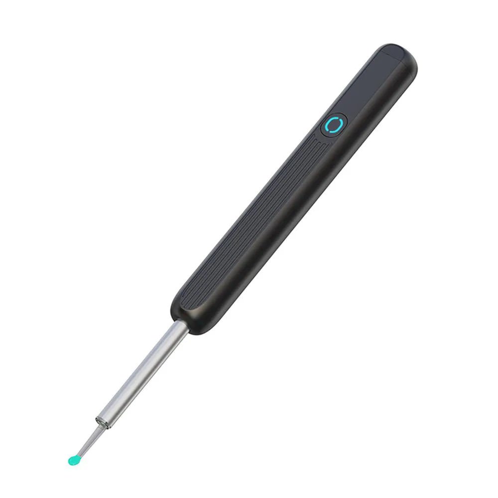 Visual Wax Removal Tool Kit with 3.3mm Camera HD Ear Scope Otoscope with Light Black