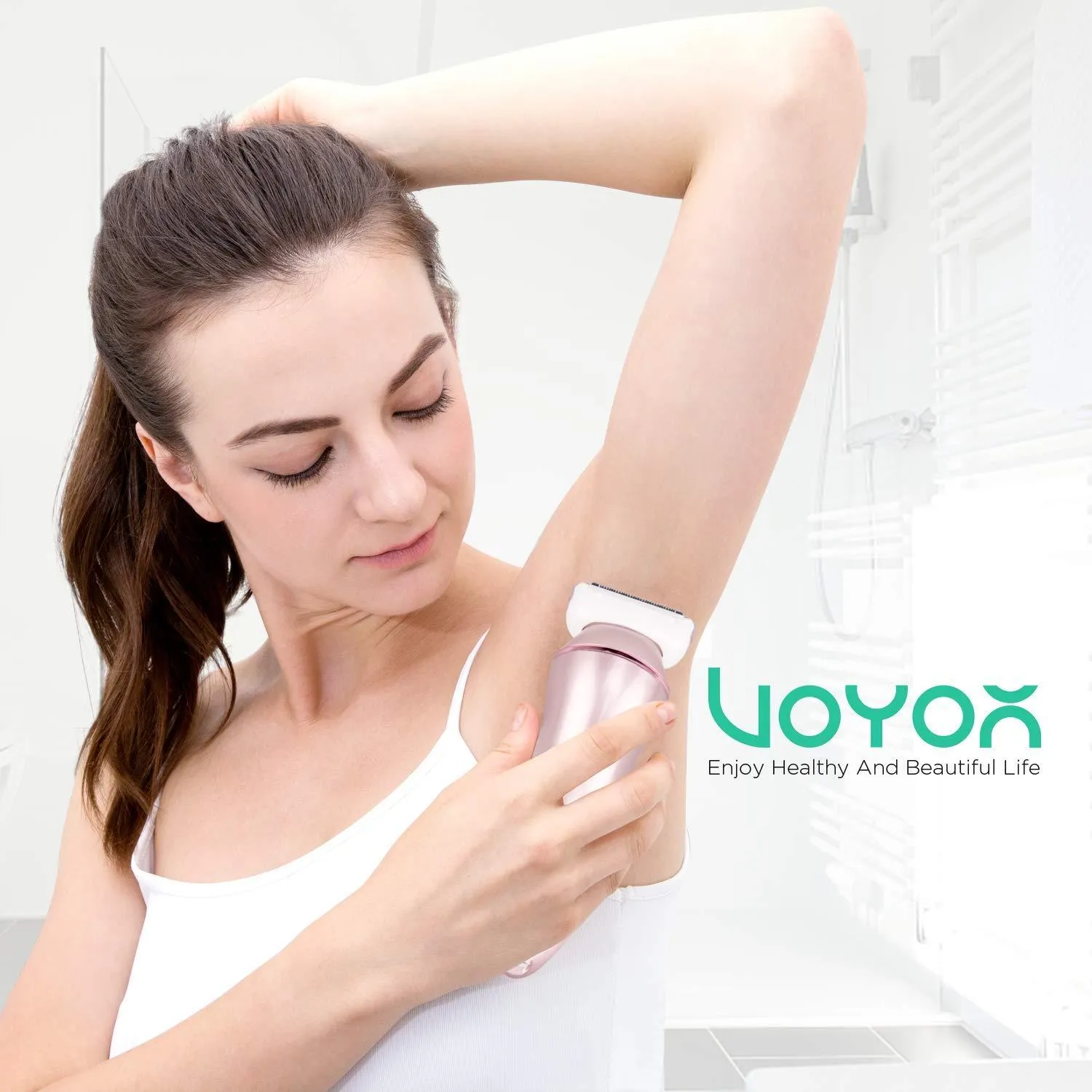VOYOR Electric Razor for Women - Rechargeable Shaver Wet & Dry Painless Bikini Trimmer