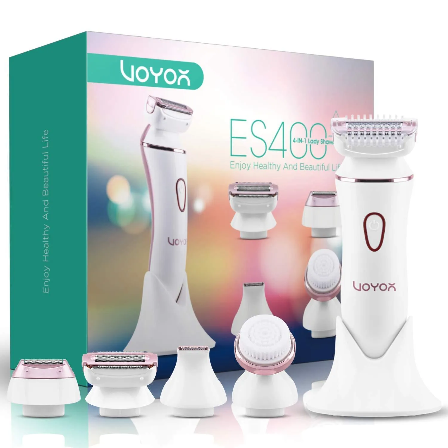VOYOR Electric Razor for Women - Rechargeable Shaver Wet & Dry Painless Bikini Trimmer