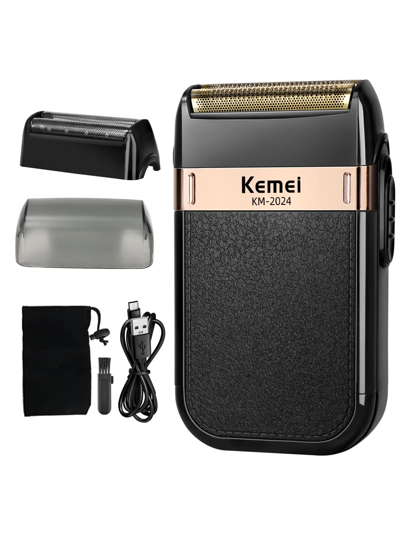 Waterproof Twin Blade Electric Shaver for Men - Cordless USB Rechargeable Razor