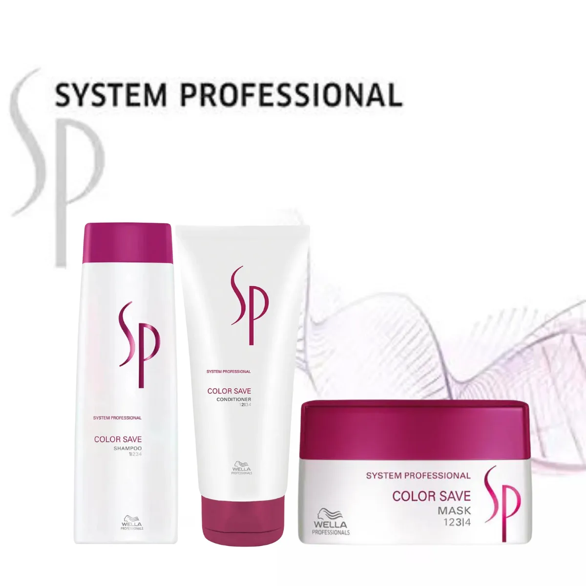 Wella SP Color Save Shampoo 250ml, Conditioner 200ml & Mask 200ml Trio