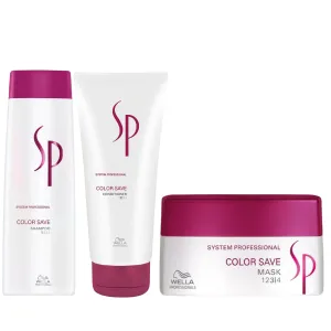 Wella SP Color Save Shampoo 250ml, Conditioner 200ml & Mask 200ml Trio
