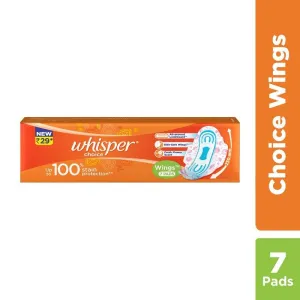 Whisper Choice Wings Sanitary Pads - 7 Pads
