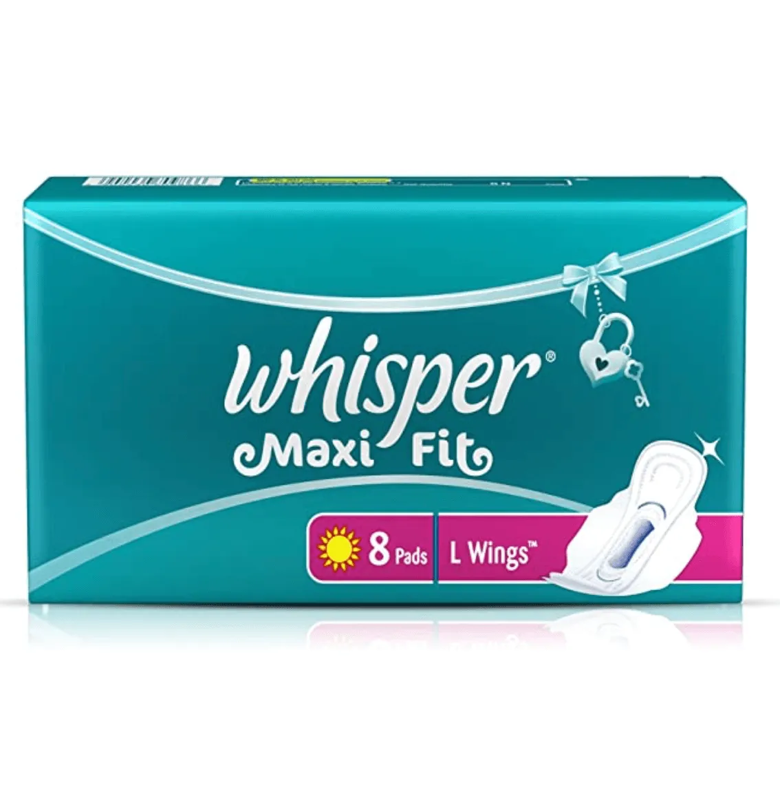 Whisper Sanitary Pads - Maxi Fit L Wings 8 Pads