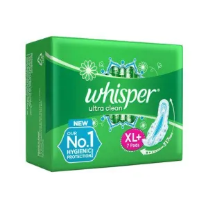 Whisper Sanitary Pads - Ultra Clean XL  Wings 7 Pads