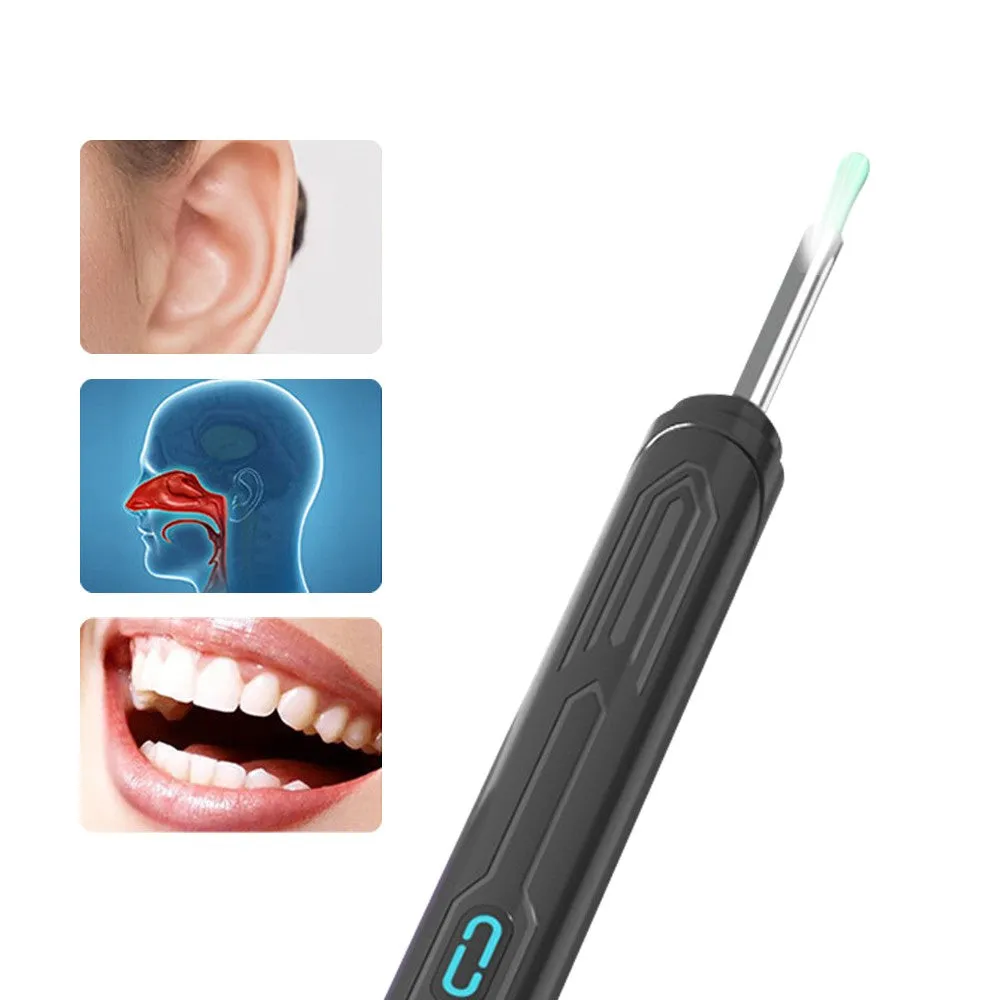 Wireless WiFi Ear Wax Remover with Otoscope Earwax Removal Tool Kit For Adult Kids Black