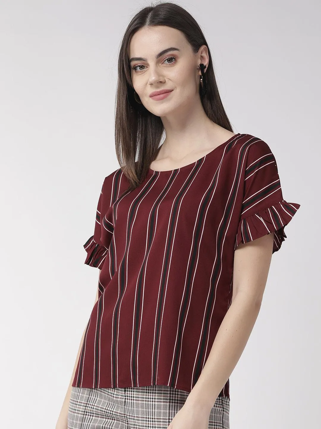 Women Pink & Black Snakeskin Print A-Line Top