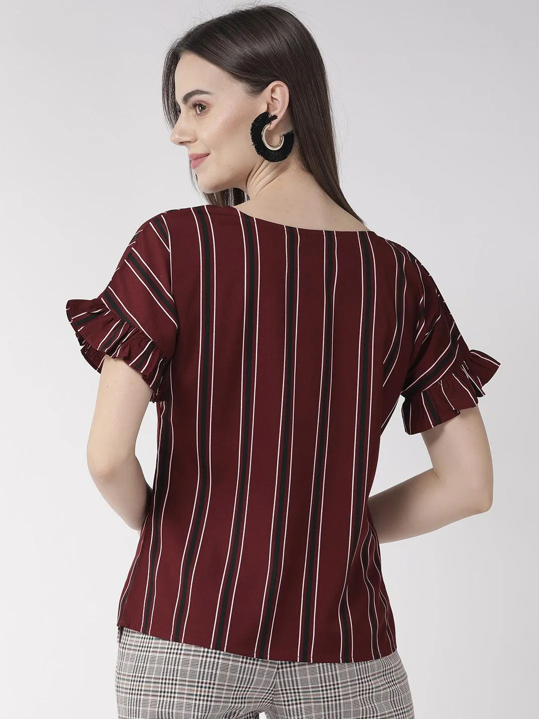 Women Pink & Black Snakeskin Print A-Line Top