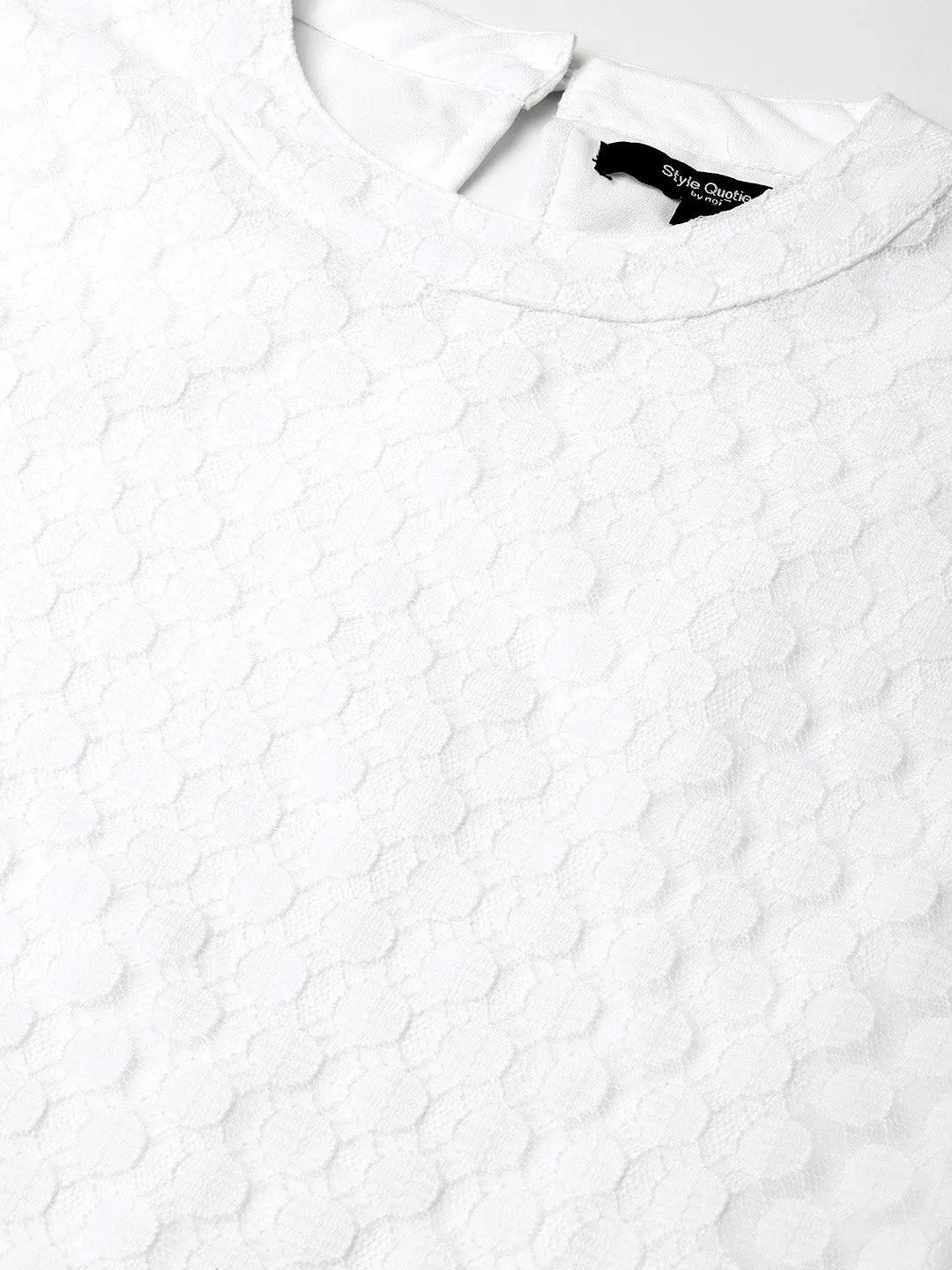 Women White Lace Top