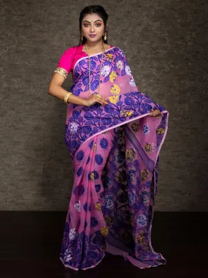 Wonderful Allover Pink Soft Dhakai Jamdani Saree