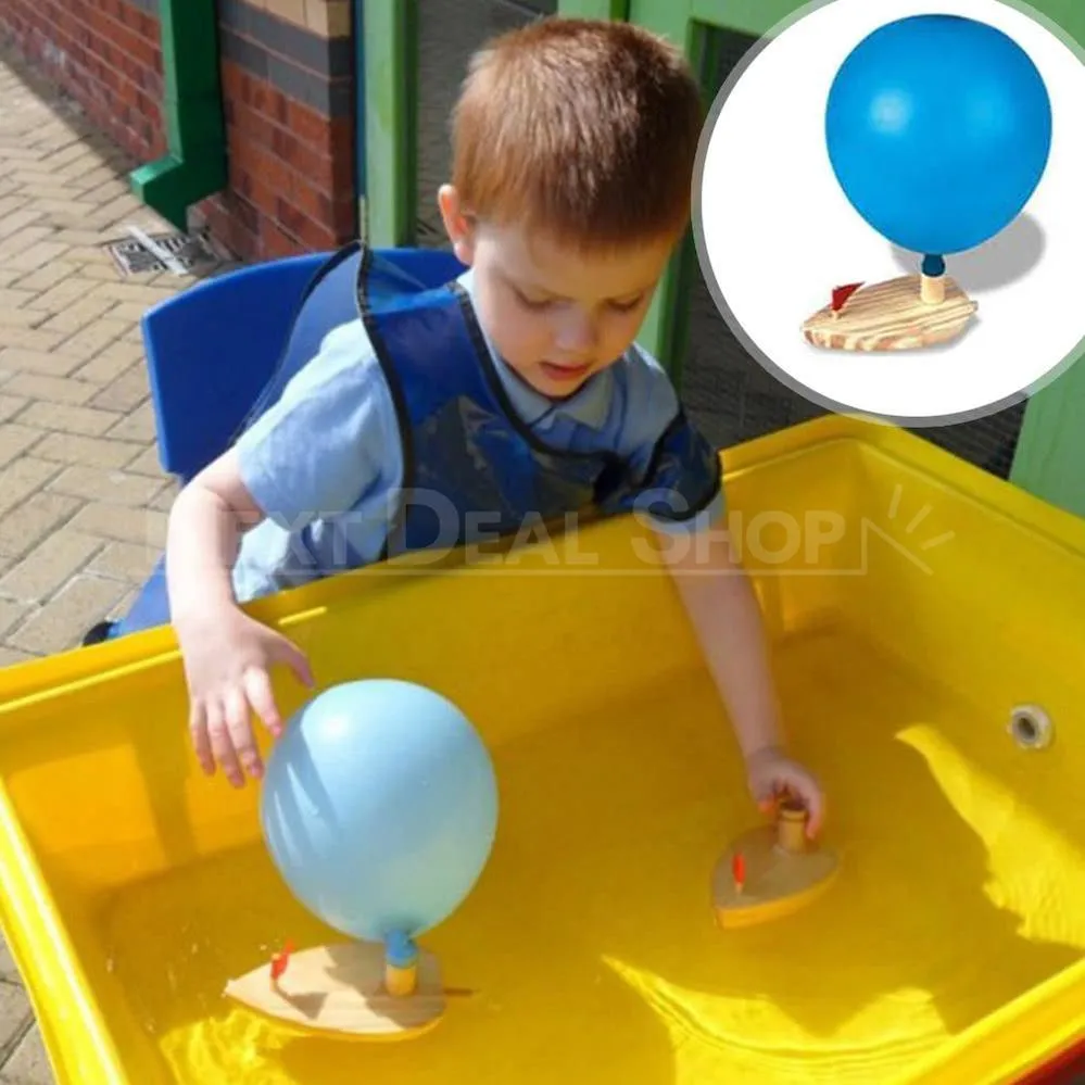 Wooden Boat Balloon Bath Toy