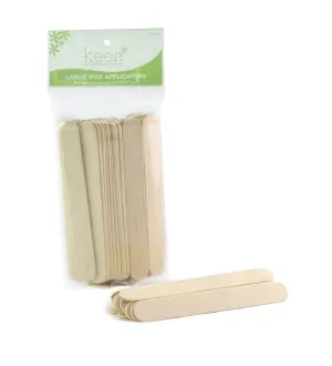 Wooden Wax Applicators / Spatula Sticks  - Large (1 Pack of 50 Counts)