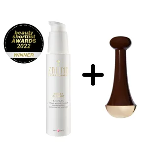 ZALINA KANSA WAND  - FACIAL DETOXIFYING MASSAGE TOOL   ORGANIC VELVET CLEANSING OIL
