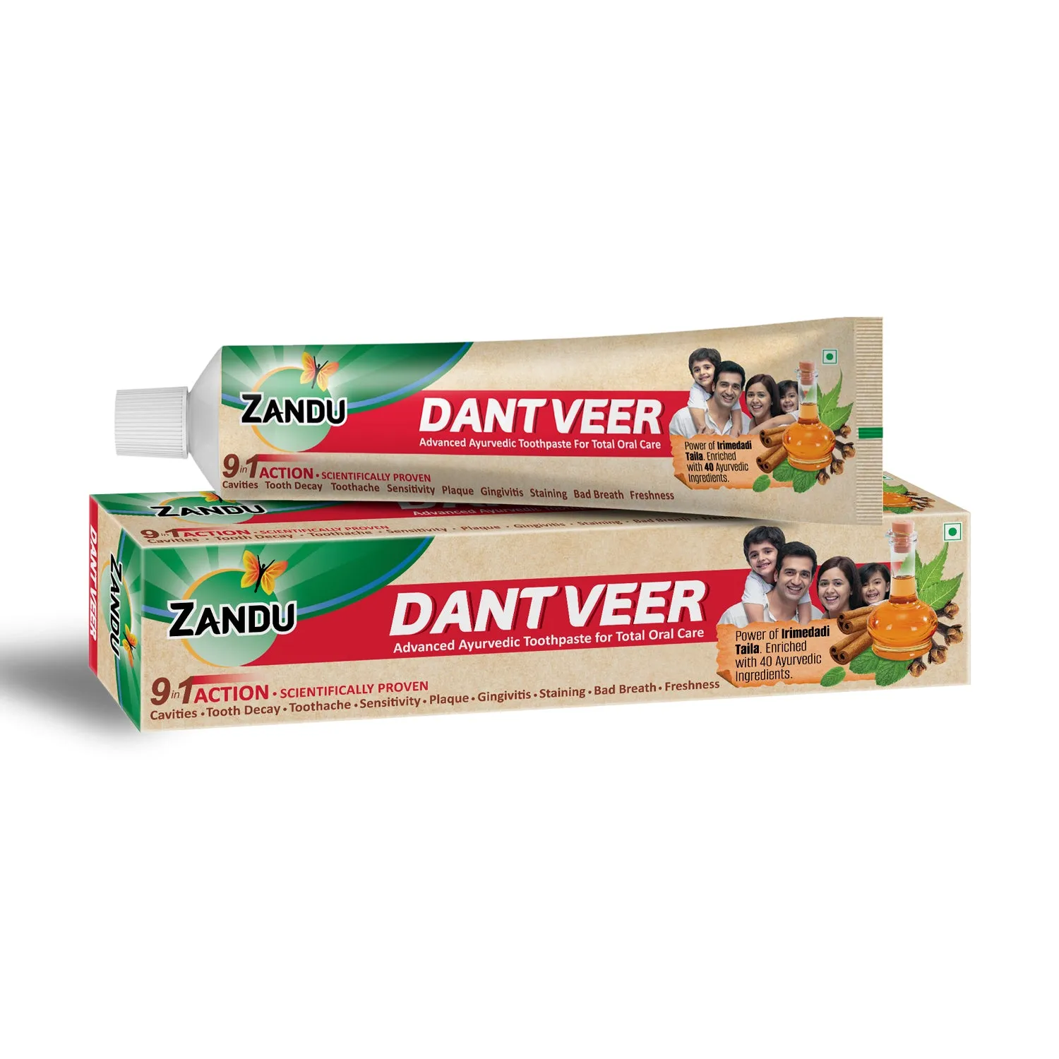 Zandu Dantveer Ayurvedic Toothpaste for Total Dental Care (Scientifically Proven)-500g